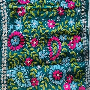 Handstitched scarf or table runner, perfect for cool summers! Anthropologie like